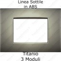Placca Titianio 3,4 e 7 moduli in ABS compatibile con serie Bticino LivingLight AIR