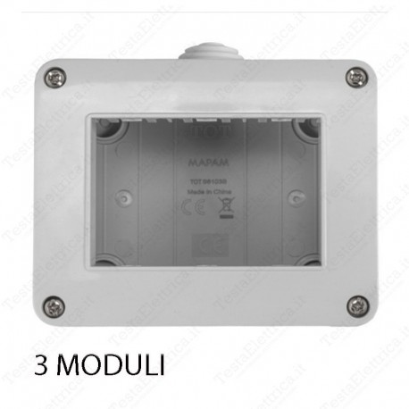 contenitore idrobox 3 posi compatibile Vimar Plana