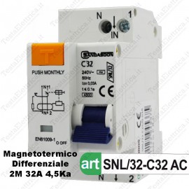 Interruttore Magnetotermico Differenziale c32
