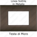 Placca Testa di Moro 3,4 e 7 moduli in metallo compatibile con serie Bticino LivingLight AIR