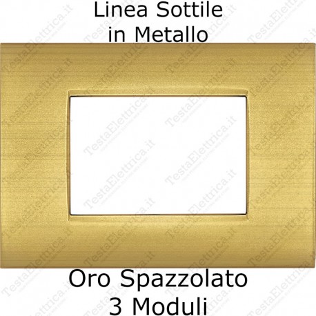 placca compatibile living AIR oro spazzolato