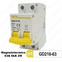 Interruttore Magnetotermico 2M 63A  220V Tot Electric
