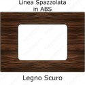 Placca Legno Scuro 3,4 e 6 moduli in ABS compatibile con serie Bticino Matix