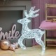 Renna luminosa Galoppante a Led bianco freddo