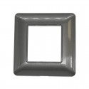 Placca 2 moduli grigio in ABS compatibile con serie Bticino Matix