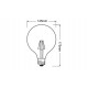 Lampadina a Wireled  Globo 8 Watt E27 trasparente Wiva