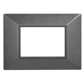 ETTROIT AN90307 Placca Piramide Serie Moon 3P Colore Acciaio Scuro Compatibile Con Bticino Axolute 8059692406685