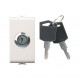 Interruttore unipolare con chiave unificata - Estrazione chiave solo in posizione OFF 10A 250V compatibile bticino living bianca
