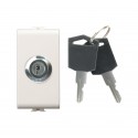 Interruttore unipolare con chiave unificata - Estrazione chiave solo in posizione OFF 10A 250V compatibile bticino living bianca