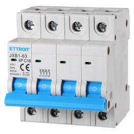 Ettroit Interruttore Magnetotermico 4P 16A 380V 6KA JX141660