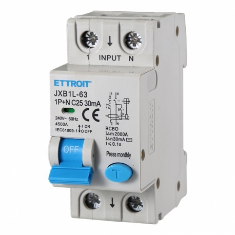 Magnetotermico Differenziale 1P+N 25A 30mA 220V-6KA CLASSE C