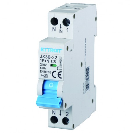 Interruttore Magnetotermico 1M 6A 220V Ettroit
