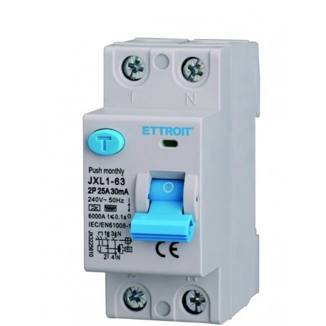 Interruttore Differenziale Puro 2P 25A 30mA 220V-6KA CLASSE F
