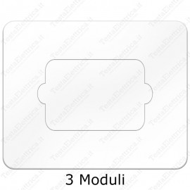 Sotto placca salva parete bianco latte 3 moduli