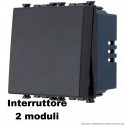 Interruttore 2M grigio antracite compatibile con serie Vimar® Arkè™