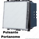 Pulsante portanome grigio antracite compatibile con serie Vimar® Arkè™