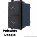 Doppio Pulsante saliscendi grigio antracite compatibile con serie Vimar® Arkè™
