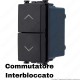 Doppio Pulsante saliscendi interbloccato compatibile Vimar Arkè