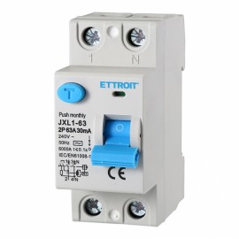 Interruttore Differenziale Puro 2P 63A 30mA 220V-6KA CLASSE A |