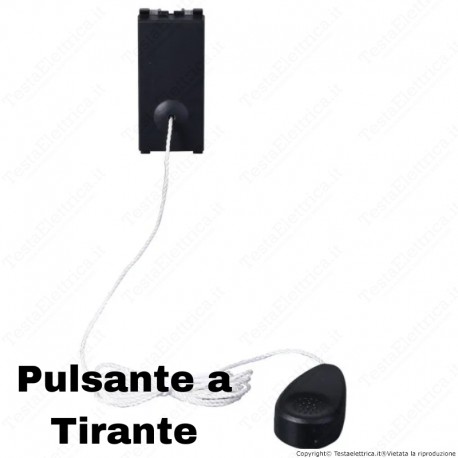 Pulsante a tirante 10A grigio antracite compatibile con serie Vimar® Arkè™
