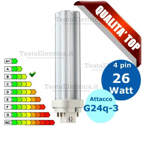 Lampada al Neon 26 Watt 4 pin Attacco G24q-3 FL D Wiva