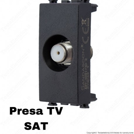Presa TV SAT grigio antracite compatibile con serie Vimar® Arkè™