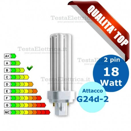 Lampada al Neon 18 Watt 2 pin Attacco G24d-2 FL D Wiva