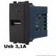 Presa USB grigio antracite compatibile con serie Vimar® Arkè™