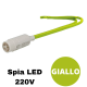 Spia LED ambra 220V ad alta luminosità compatibile con serie Vimar® Arkè™