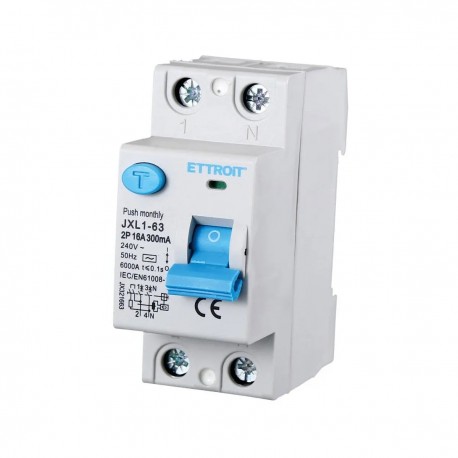 interruttore Differenziale Puro 2P 16A 300mA 220V 6KA
