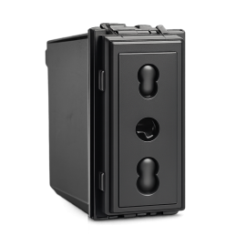 Presa nera compatibile con serie Bticino Living NOW marcata BIESSE