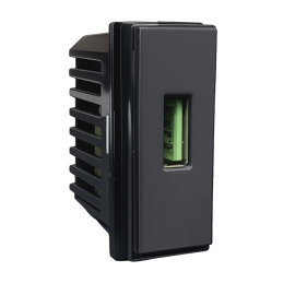 Presa USB nera compatibile con serie Bticino Living NOW bsn usb