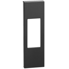 Cover per interruttore bipolare 0 1 e presa nero compatibile con serie Bticino Living NOW BIESSE BSN COVER 2