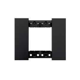 Placca nera 2 posti compatibile con serie Bticino Living NOW