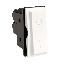 Interruttore bipolare bianco compatibile con serie Bticino Living NOW marcato BIESSE
