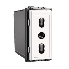 Presa nera compatibile con serie Bticino Living NOW marcata BIESSE