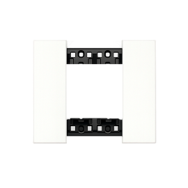 Placca bianca 2 posti compatibile con serie Bticino Living NOW