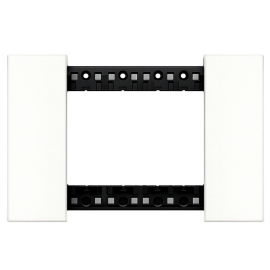 Placca nera 4 posti compatibile con serie Bticino Living NOW
