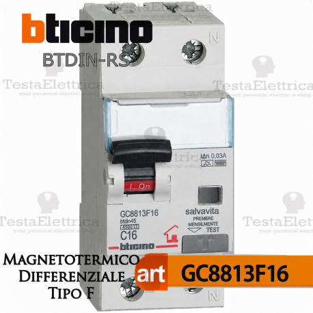 Magnetotermico Differenziale tipo F 16A  220V Bticino