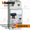 Interruttore Magnetotermico Differenziale tipo F 16A  220V Bticino