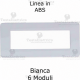 Placca in PVC bianca compatibile con serie Bticino Matix