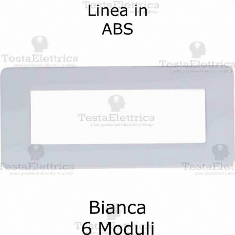 Placca in PVC bianca compatibile con serie Bticino Matix