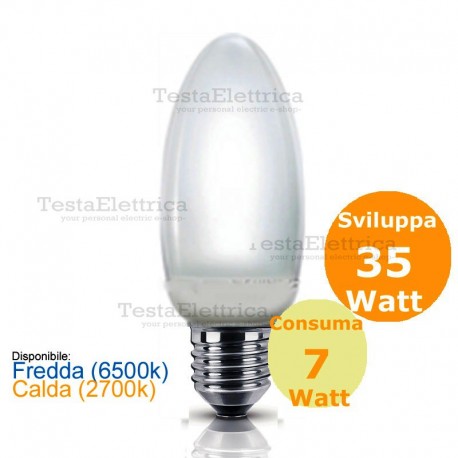 Lampada al Neon 7 Watt E27 Oliva Rosalight