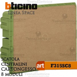 Scatola F315SC8 incasso cartongesso per centralini 8 moduli linea Space Bticino 