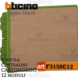 Scatola F315SC12 incasso per centralini 12 moduli linea Space Bticino 