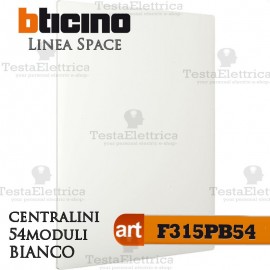 Centralino serie Space Bianco F315PB54 54 moduli din per cassette incasso Bticino 