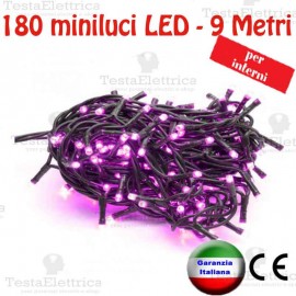 Serie da 180 minilucciole LED Glicine interno RosaChristmas