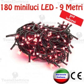 Serie da 180 minilucciole LED Glicine interno RosaChristmas