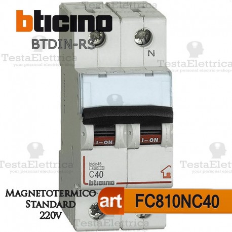 Interruttore magnetotermico C40A  220V Bticino