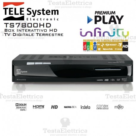 Decoder Digitale terrestre card reader FULL HD TS7800HD Telesystem